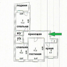 Квартира 62,7 м², 3-комнатная - изображение 3