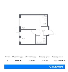 Квартира 35,8 м², 1-комнатная - изображение 1