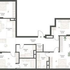 Квартира 131 м², 4-комнатная - изображение 2