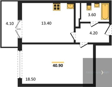 42 м², 1-комнатная квартира 4 500 000 ₽ - изображение 78