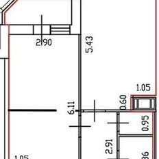 Квартира 43,1 м², 1-комнатная - изображение 4