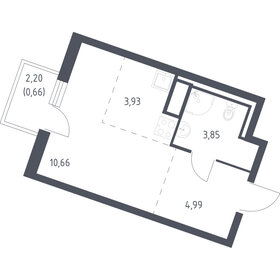 Квартира 24,1 м², студия - изображение 1