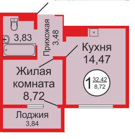 Квартира 32 м², 2-комнатная - изображение 4