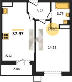 Квартира 38 м², 1-комнатная - изображение 1