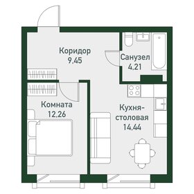 40,4 м², 1-комнатная квартира 5 166 080 ₽ - изображение 28