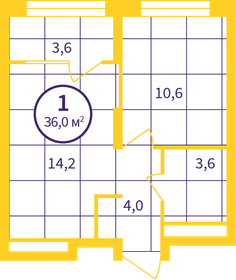 34 м², 1-комнатная квартира 4 770 000 ₽ - изображение 40