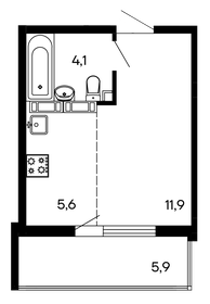 21 м², квартира-студия 1 490 000 ₽ - изображение 87