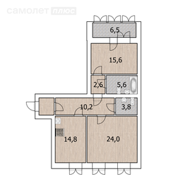 76,2 м², 3-комнатная квартира 12 400 000 ₽ - изображение 69