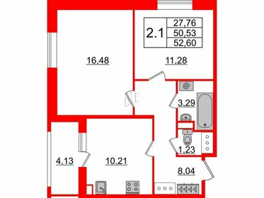 56,2 м², 2-комнатная квартира 12 387 690 ₽ - изображение 11