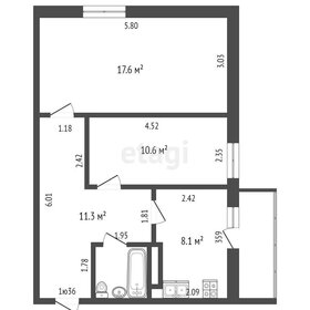 Квартира 50,8 м², 2-комнатная - изображение 2