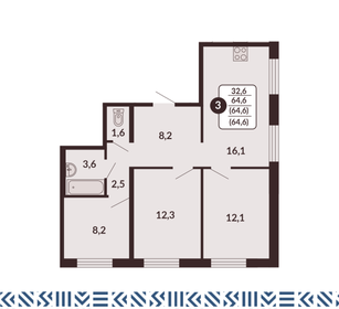 53 м², 2-комнатная квартира 5 834 800 ₽ - изображение 65