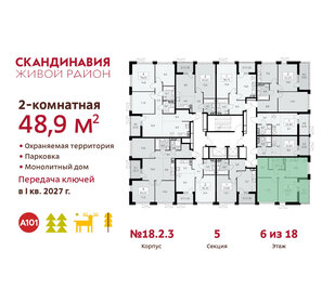 48,9 м², 2-комнатная квартира 13 454 274 ₽ - изображение 2