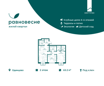 62,6 м², 3-комнатная квартира 11 566 201 ₽ - изображение 27