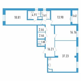 116,2 м², 3-комнатная квартира 29 037 500 ₽ - изображение 57