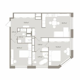 84,5 м², 3-комнатные апартаменты 80 743 760 ₽ - изображение 54