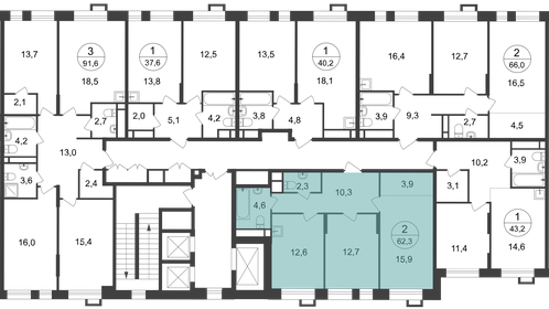 66,3 м², 2-комнатная квартира 14 200 000 ₽ - изображение 88