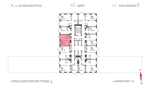 33,1 м², 1-комнатная квартира 16 378 542 ₽ - изображение 20