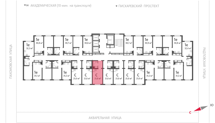 20,8 м², квартира-студия 4 361 760 ₽ - изображение 70