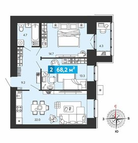 68,6 м², 2-комнатная квартира 6 026 670 ₽ - изображение 97