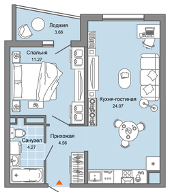 47,7 м², 3-комнатная квартира 3 400 000 ₽ - изображение 76