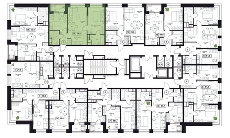 Квартира 54,6 м², 3-комнатная - изображение 2