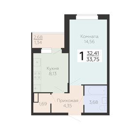 35 м², 1-комнатная квартира 3 200 000 ₽ - изображение 65