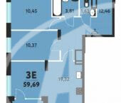 61,7 м², 3-комнатная квартира 6 990 000 ₽ - изображение 41