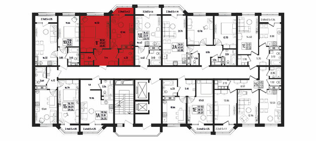 48 м², 1-комнатная квартира 6 180 000 ₽ - изображение 63