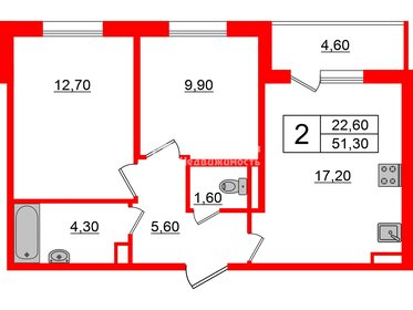 51,9 м², 2-комнатная квартира 10 700 000 ₽ - изображение 75