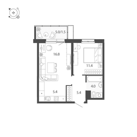 56 м², 2-комнатная квартира 5 200 000 ₽ - изображение 66