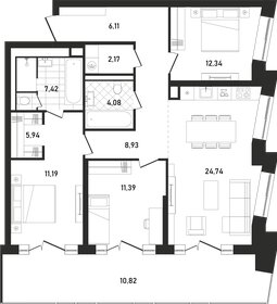 36,1 м², 1-комнатная квартира 20 300 000 ₽ - изображение 71