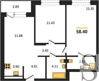 65,3 м², 2-комнатная квартира 8 100 000 ₽ - изображение 10