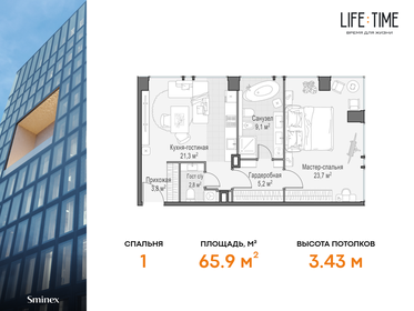 67,4 м², 2-комнатные апартаменты 64 704 000 ₽ - изображение 89