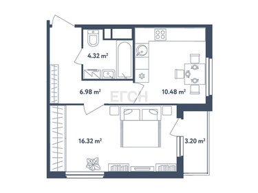 Квартира 39,7 м², 1-комнатная - изображение 1