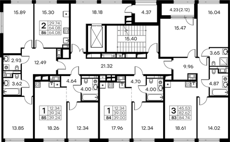 80 м², 3-комнатная квартира 17 999 000 ₽ - изображение 58