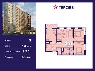 68,4 м², 3-комнатная квартира 11 012 400 ₽ - изображение 8