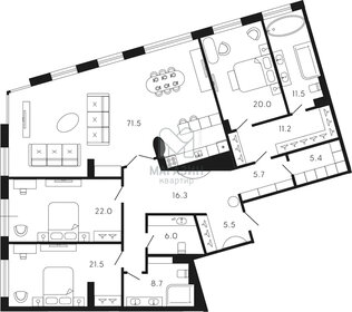 Квартира 218,9 м², 4-комнатные - изображение 1