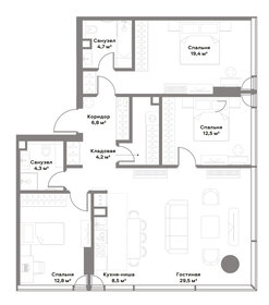 103,1 м², 3-комнатная квартира 81 577 976 ₽ - изображение 12