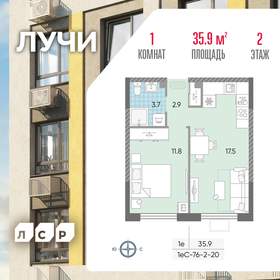 36,4 м², 1-комнатная квартира 12 483 125 ₽ - изображение 37