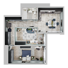 Квартира 62,8 м², 2-комнатная - изображение 3