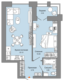 57,6 м², 2-комнатная квартира 6 100 000 ₽ - изображение 71