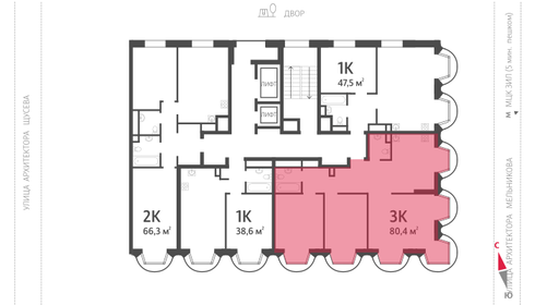 80 м², 3-комнатная квартира 48 800 000 ₽ - изображение 105