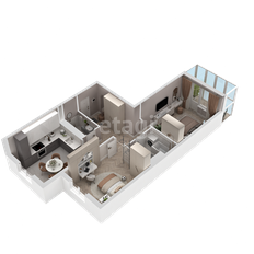 Квартира 60 м², 2-комнатная - изображение 2