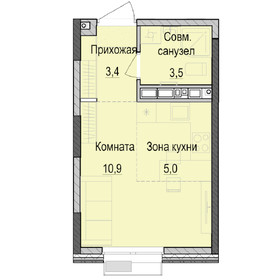 Квартира 22,7 м², студия - изображение 1