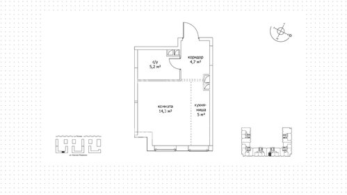 Квартира 29,2 м², студия - изображение 1