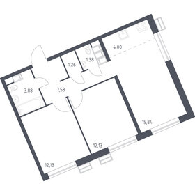 Квартира 58,2 м², 2-комнатная - изображение 1