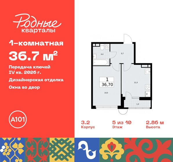 36,7 м², 1-комнатная квартира 8 742 599 ₽ - изображение 31