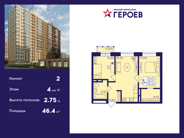 46,9 м², 2-комнатная квартира 8 960 245 ₽ - изображение 19