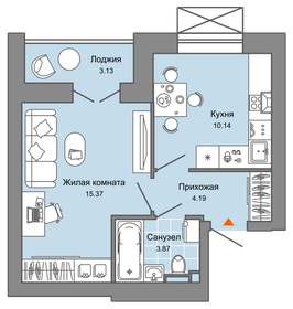 40,6 м², 1-комнатная квартира 4 506 600 ₽ - изображение 56