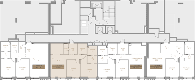 55,6 м², 2-комнатная квартира 26 700 000 ₽ - изображение 125
